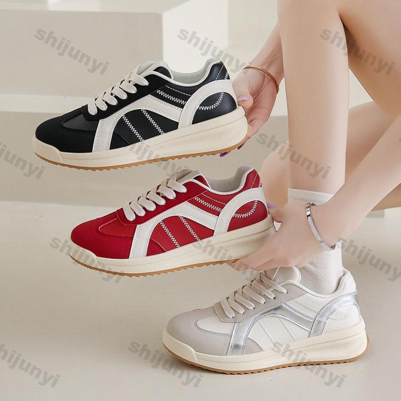 Fashion Women Shoes 2025 Spring New Fashion Breathable Non Slip Women Casual Sport Shoes Comfortable Height Increase Sewing Running Shoe