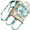 Vintage Vibe Artificial Turquoise Crystal Pearl Sweater Chain Necklace Collarbone Chain