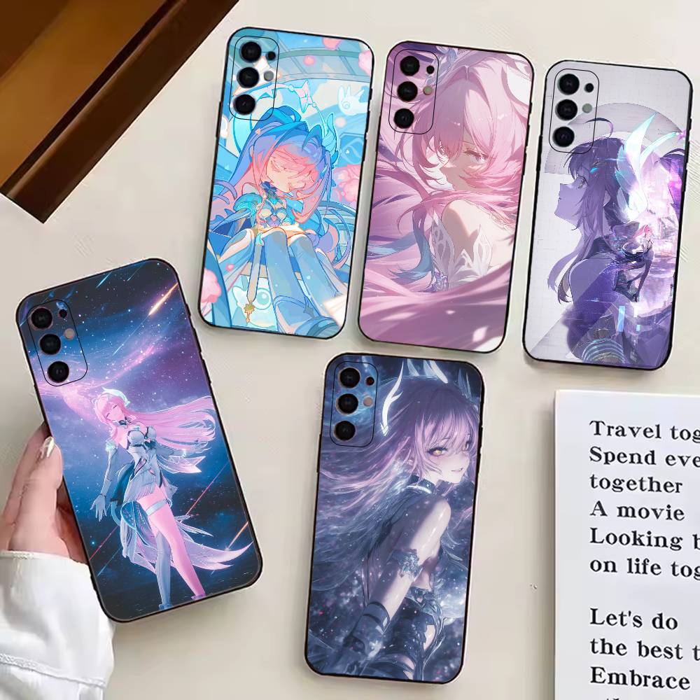 Game Wuwa A-Aemeath Phone Case For Samsung S25,S24,S21,S22,S23,S30,Ultra,S20,Plus,Fe,Soft Silicone Black Cover