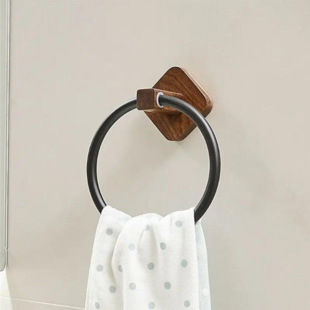 Aluminium Material Portable Towel Racks Round Design Wall Mounted Towel Holder  Wall Mounted