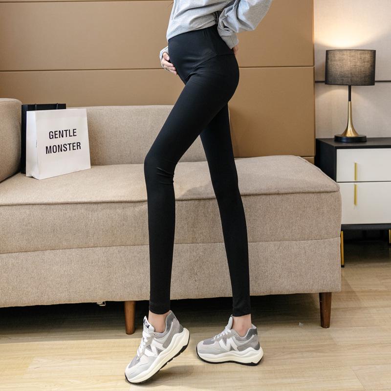 High Elasticity Shark Skin Maternity Leggings - Versatile, Skin-Friendly Spring & Fall Outerwear for Trendy Moms