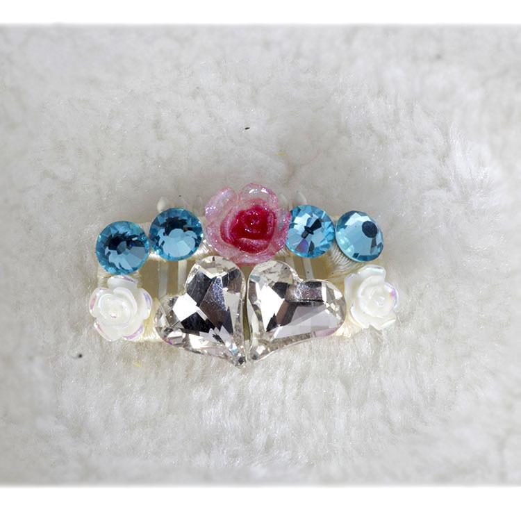 Rhinestone Pet Hair Clips for Dogs: Ideal for Yorkshire, Maltese & Shih Tzu