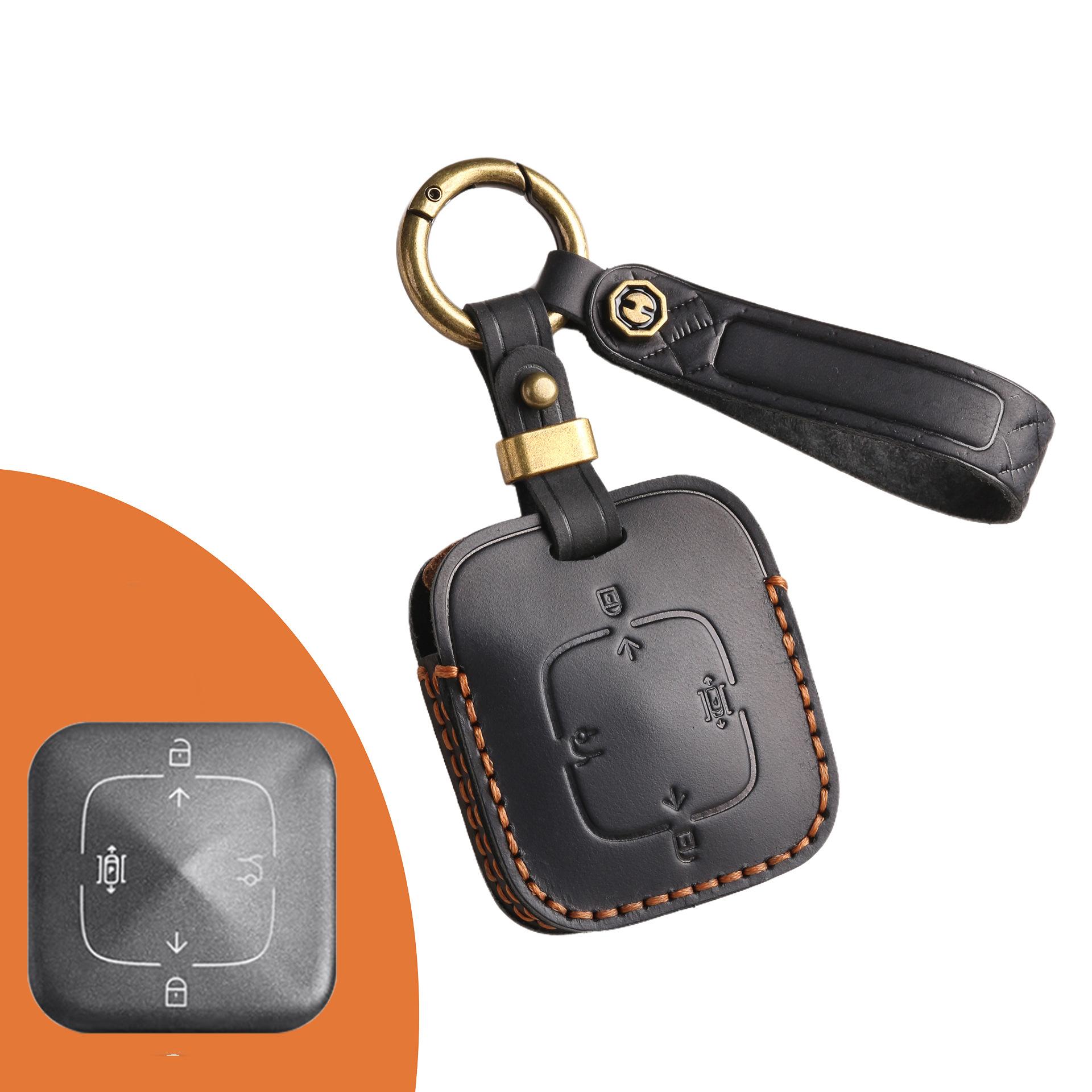 

Suitable for polar krypton 001 bluetooth physical key case zeekr geek 009 car x shell ring 23 leather key case