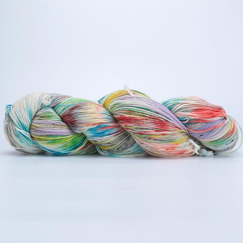 100g 300Meters Handmade Dyed Wool Yarn for DIY Knitting&Crocheting Sweater Scarf Gradient Color Cotton Wool Yarn