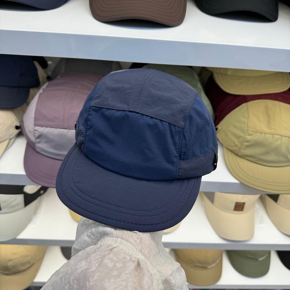 Breathable Quick-drying Dad Hat Japanese 5-panel Baseball Cap Casual Flat-brimmed Cap  Summer