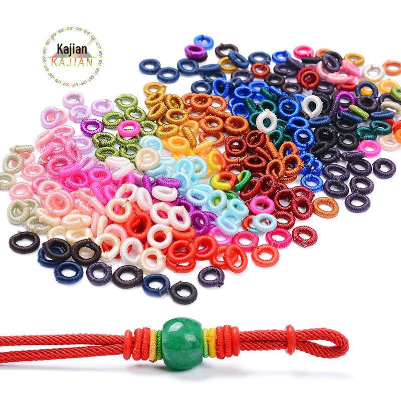 Renkli Spiral Düğüm Kendin Yap Bileklik Malzemeleri: Kırmızı El Yapımı Dokuma İp, Örgülü Halat Aksesuarlı