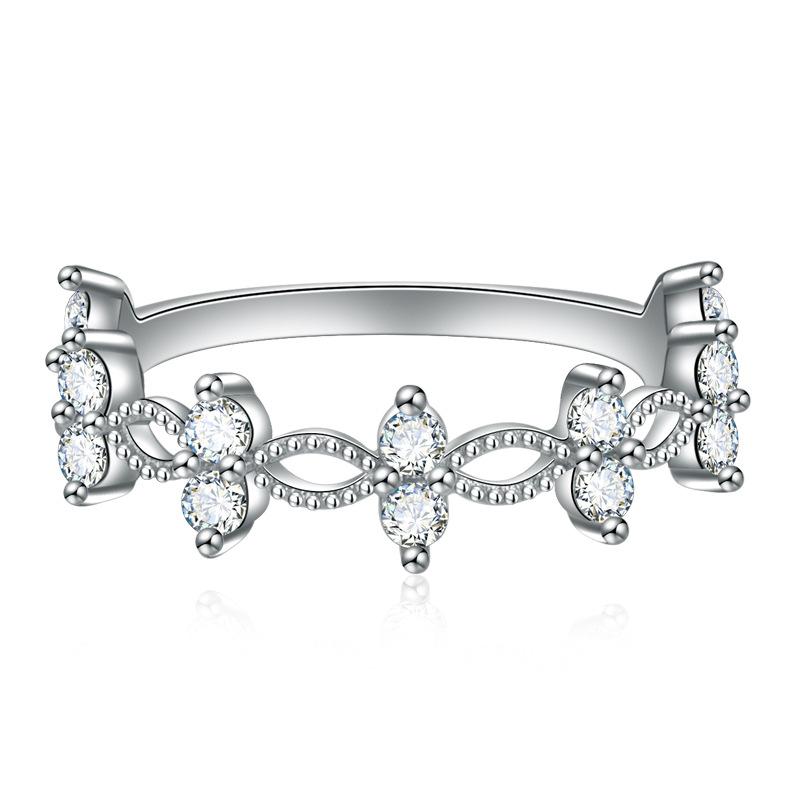 Lindon Classic Copper Alloy Zircon Ring Ladies Jewelry Wedding Promise Party Gift