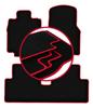 Velours-Fußmatten mit rotem Rand für: Mercedes A W168 Schrägheck (1997-2005)