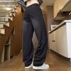 Spring New American High Street Black Thin Jeans Men's Wide Legs Loose Straight Versatile Large Size Pants