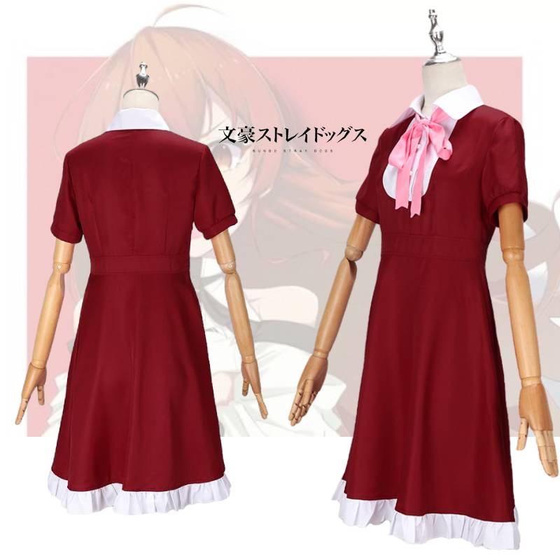 Stray Dogs Bungo Cosplay Costume Alice Dress Lolita Maid Outfit Anime Halloween