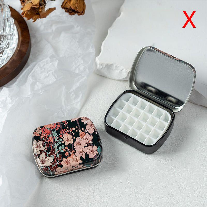 Przenośna puszka na akwarele, 24 kratki, miniaturowa paleta na farby akwarelowe, podróżna tacka na farby, artykuły artystyczne