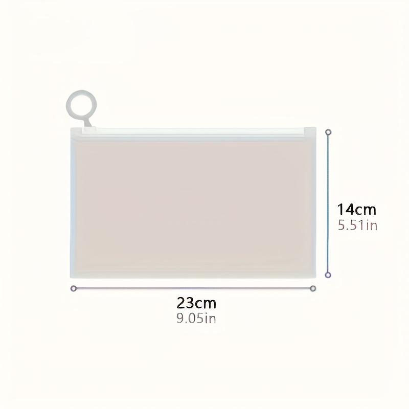 10 Stück Matt Transparent Wasserdicht Reißverschlussbeutel Aufbewahrungstasche für Kabel Make-up Organizer