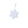 Premium Fuzzy-Coated Snow Crystalloid Ornament For Celebratory Adornment Durable Celebratory Tree J0MC