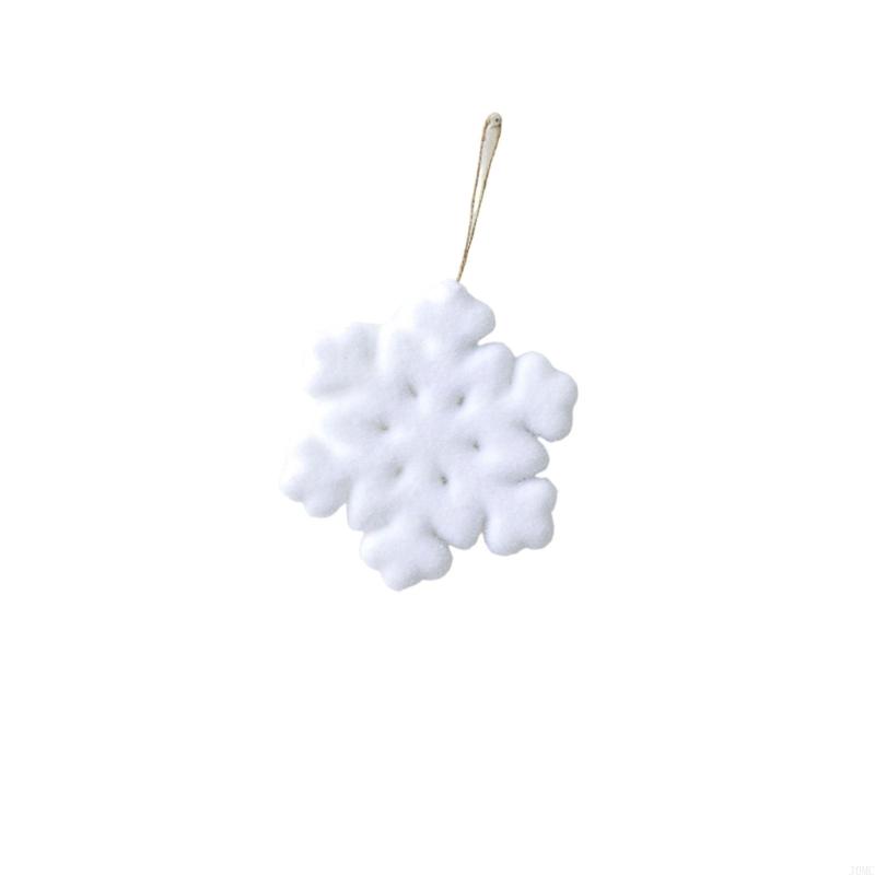 Premium Fuzzy-Coated Snow Crystalloid Ornament For Celebratory Adornment Durable Celebratory Tree J0MC