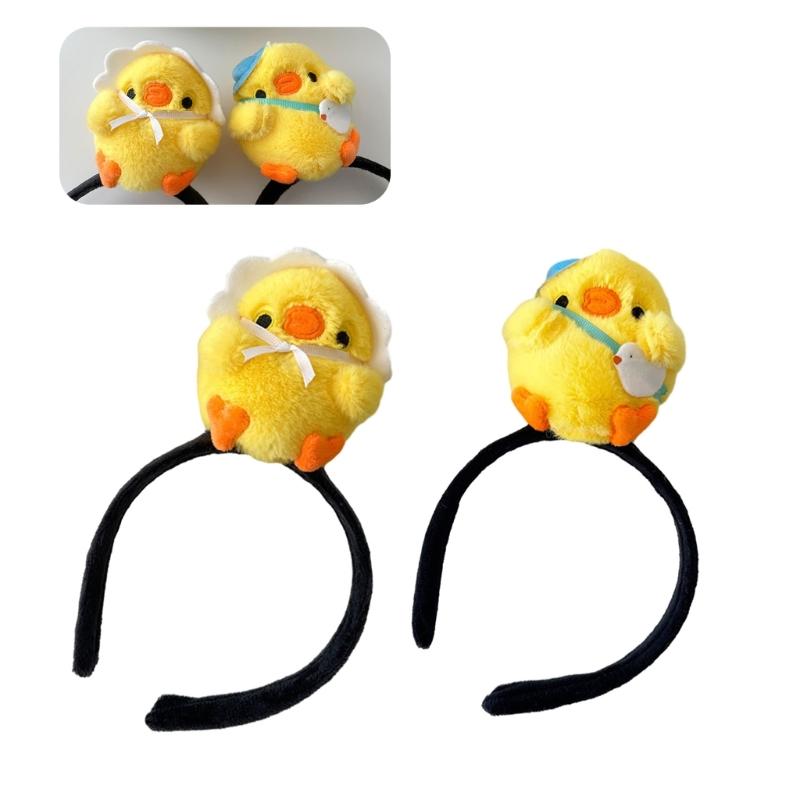 Girls Duck Headbands Funny Duckling Headwear Wide Hair Bands Accessories Cartoon Hair Bands Birthday Party