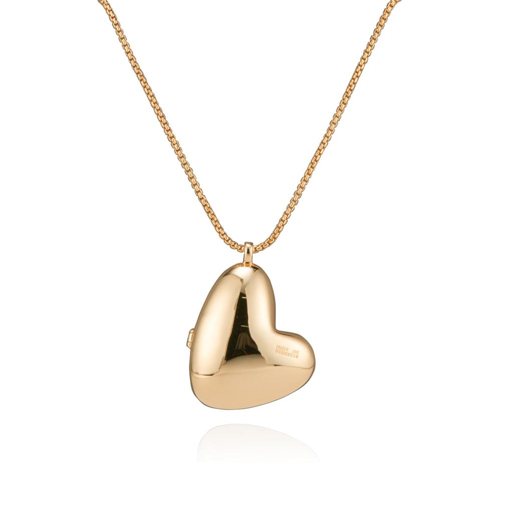 Skagen Women's X Baum Und Pferdgarten Gold-Tone Brass Oversized Heart Locket Necklace, SKJ5006710
