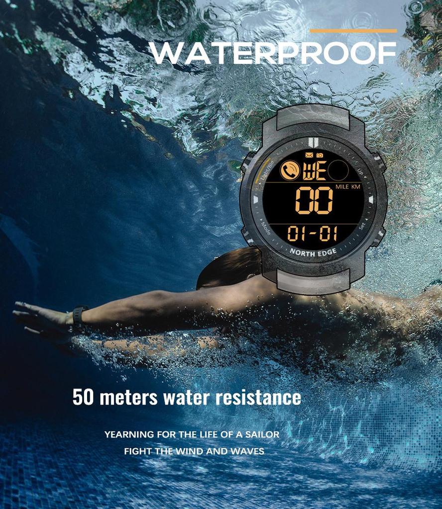 Bluetooth Waterproof Military Watch 100M - NORTH EDGE