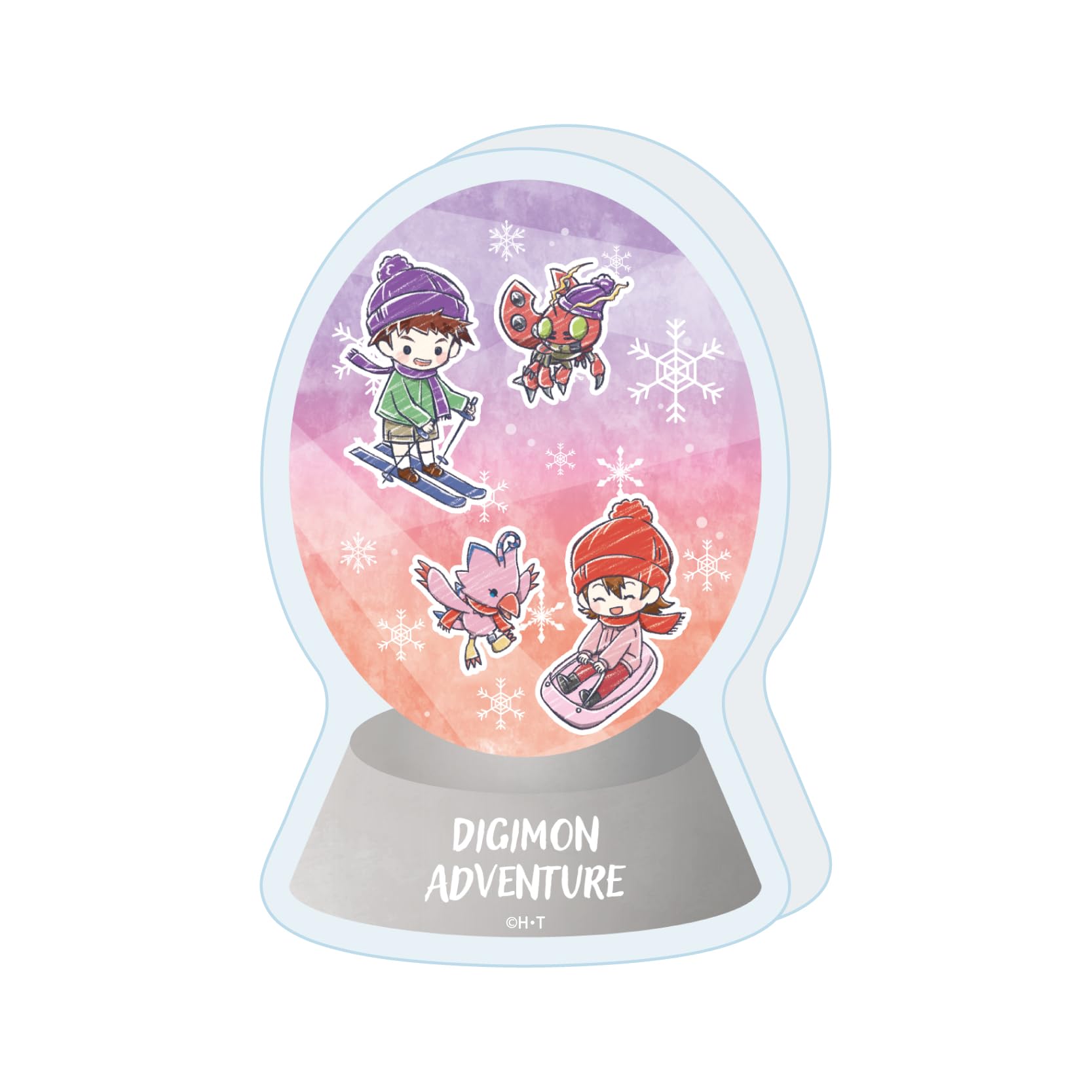 

Digimon Adventure 02 Sora Koshiro Tentomon Snow Play Art Collection Bottle Takenouchi, Biyomon, Izumi, Ver. [Graff Illustration]