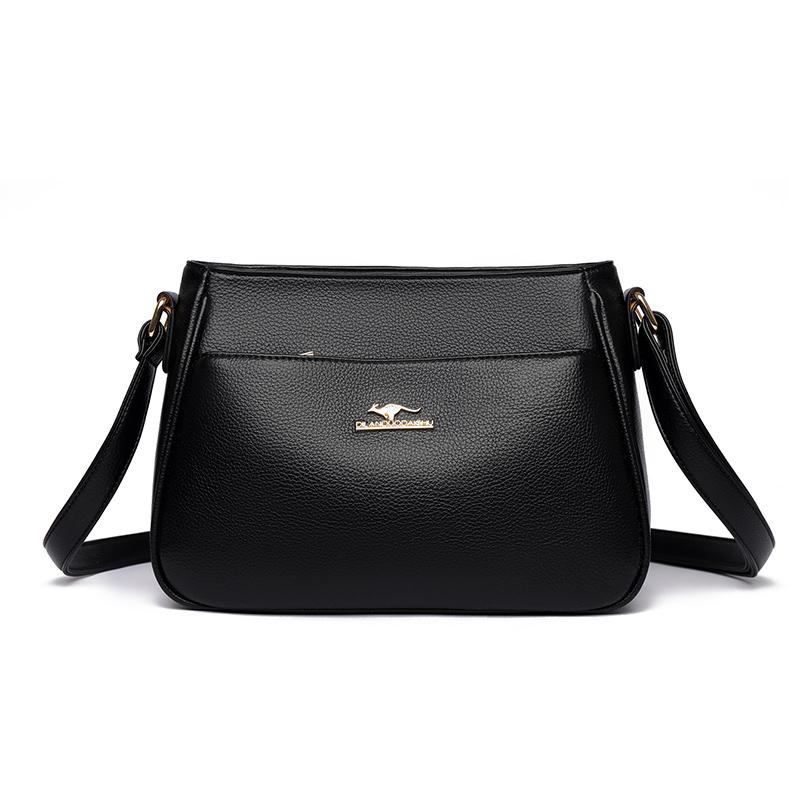 Fashionable Women's Faux Leather Shoulder Bag, Multi-layer Middle-aged Mother Bag, Retro Shoulder Bag, Perfect for Commuting, Travel, and Daily Use