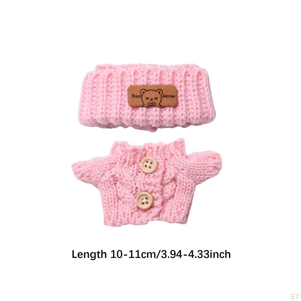 17cm Doll Sweater and Hat Accessories Outfits Lovely Trendy Tops DIY Supplies for 15cm Pendant
