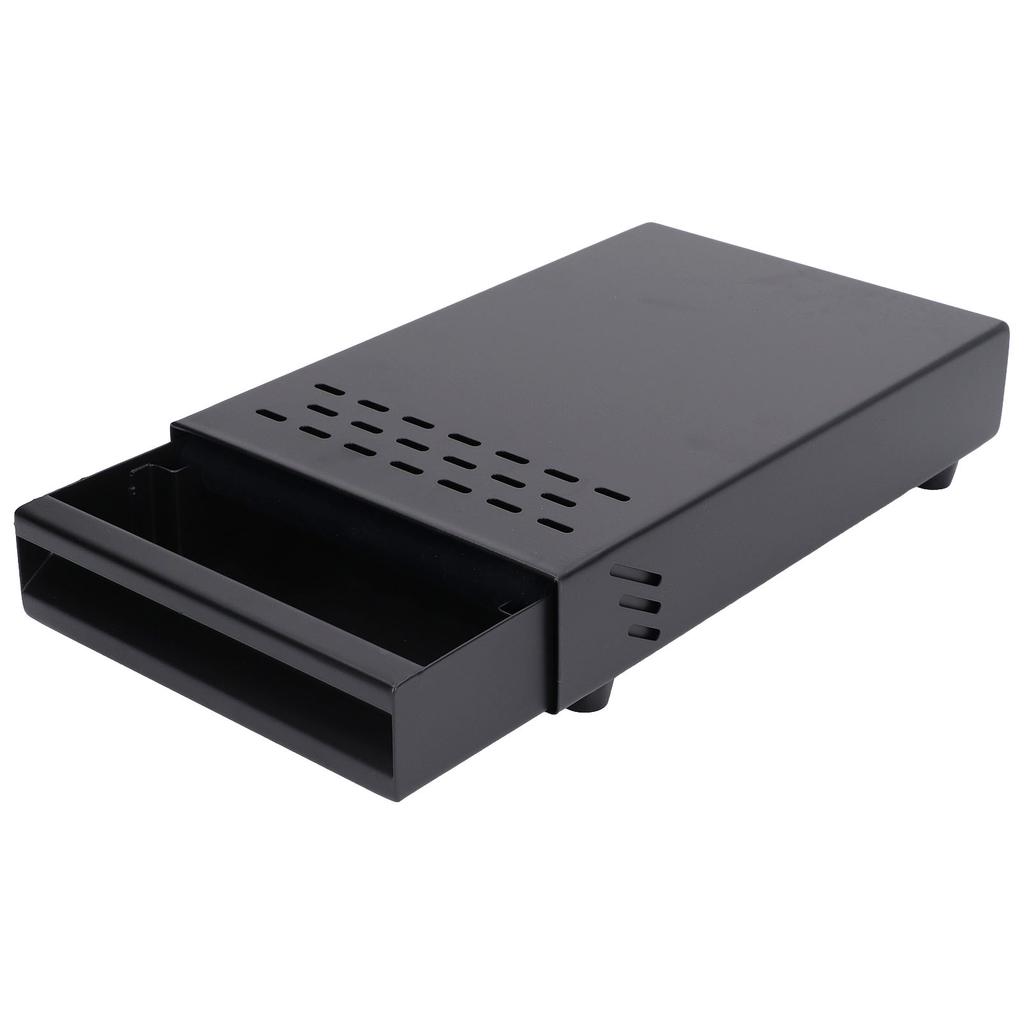 Coffee Knock Box Skuffe Rustfritt stål Tykket kafferester Pulverboks for husholdningsbutikk Svart