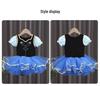 Snow White Girls' Ballet Dress with Puffy Tulle Skirt and Open Crotch