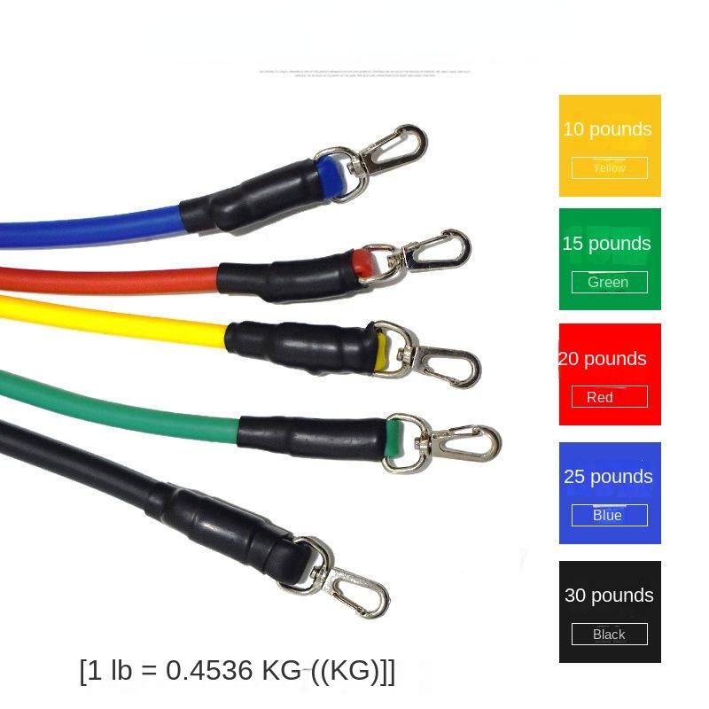 Resistance Band Collection Multifunction Fitness Tension Rope 5-Tube Elastic Tension Rope for Stretching Abdomen Training Gym Equipment