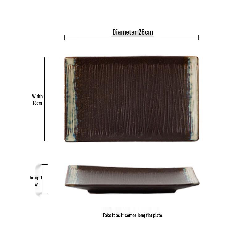 ZISIZ Japanische Keramik Rechteckige Sushi-Platte