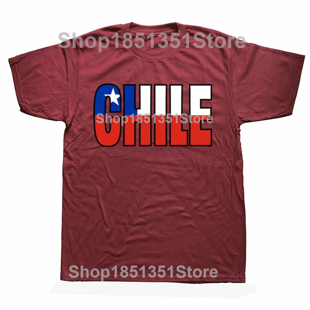 Funny Chile Chilean Flag Classic TShirt Graphic Tshirts Men Womens Fashion Casual Tshirt 100 Cotton Loose Oversized T Shirt
