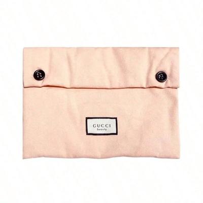 Pink Beauty Foldable Button Cosmetic Pouch
