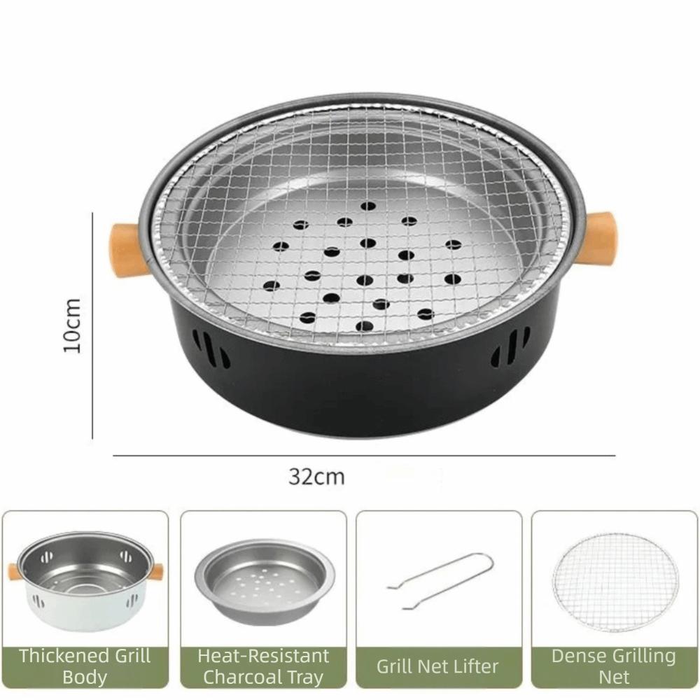 Compact Size Tabletop BBQ Grill Stainless Steel Charcoal Grill Stove  Camping BBQ