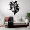 Iron Tiger Wall Art Outdoor Garden Sculpture Fence Balcony Decor