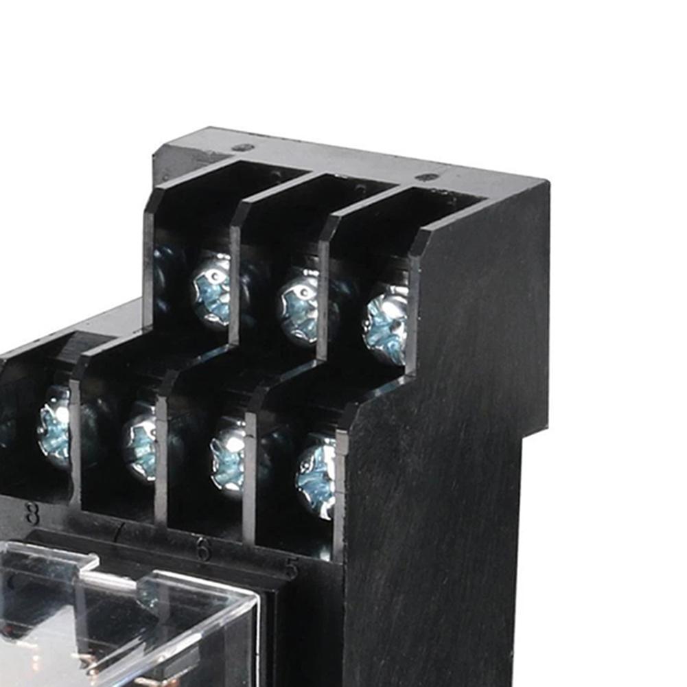 AC 110V/120V Coil 4PDT Relay Pack 6pcs with Socket 35mm DIN Rail Mount for Automation Control and Power Switching 14 Pin