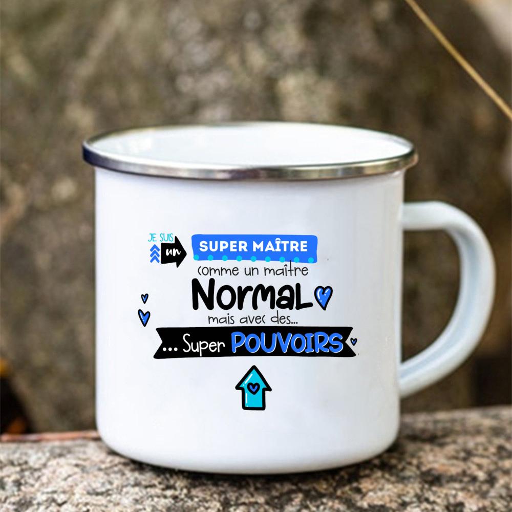Thank You Super Teacher Mugs Creative Coffee Cups Drinks Water Cup Enamel Camping Mug School Home Handle Drinkware Teacher Gifts