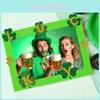 Farbenfrohes DIY Irisches Fotorahmen-Set in Orange-, Gelb- und Grüntönen, perfekt für St. Patrick's Day-Feierlichkeiten und Heimdekoration