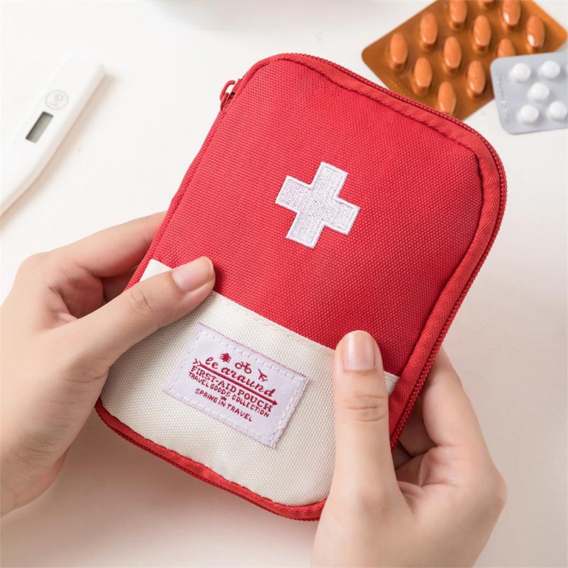 1Pc Mini Tragbare Medizin Tasche Reise Erste Hilfe Kit Medizin Tasche Lagerung Tasche Survival Kit Medizin Box Outdoor Notfall Camping