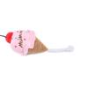 Pet Ice Cream Plush Toys Soft Stuffed Plush Toys Squeaky Chewing Toy for PuppiesPink