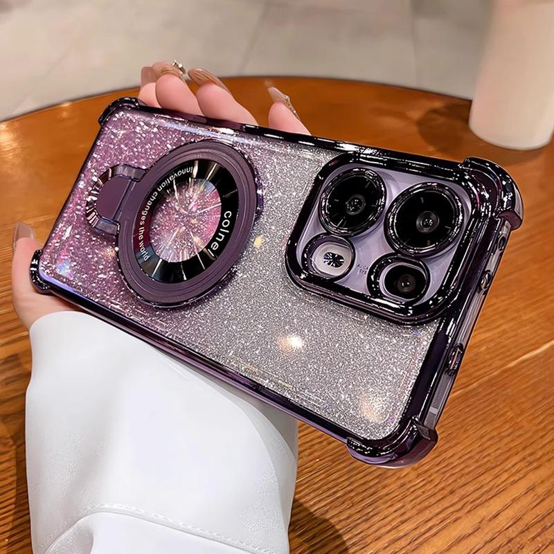 Třpytivý nárazuvzdorný kryt na telefon pro Redmi Note14 14Pro 15C 14C 13C 12C A5 POCO M7 F7 Ultra X7 X7Pro M6Pro C75 Kryt s držákem