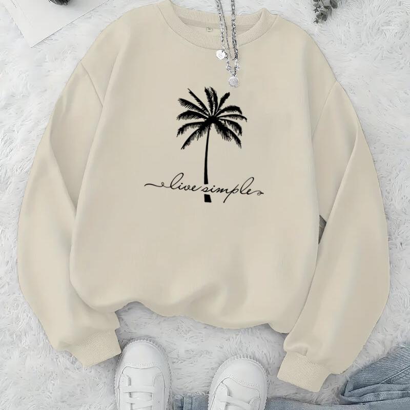 

Women s Retro Printed Crew Neck Sweatshirt, Vintage Style & Oversize, Weekend Trips XXL