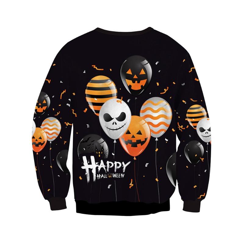 Halloween Hot Street Casual Top Funny Balloon Three-dimensional Print Sweater