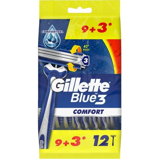 

Одноразовая бритва Gillette Blue 3 Comfort 9+3, 12 шт.