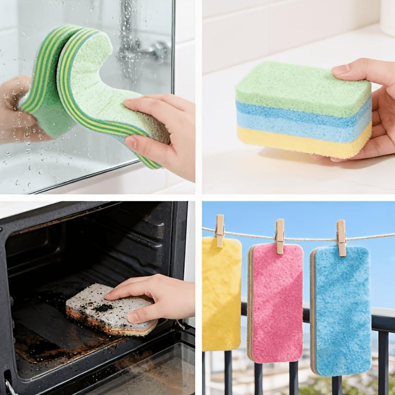 2pcs Tearable Multi-layer Rainbow Cleaning Cloth, Removes Grease, Thousand-layer Cloth, Absorbent, Lint-free, Dishwashing Cloth