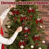 Christmas Bell Ornaments For Tree Flocking Holiday Decoration Hangable Christmas Decorations For Home Front Door Office Wreath