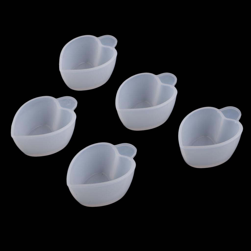 5 Pieces Silicone Measuring Cup DIY Jewelry Crystal Scale Resin Glue Molds