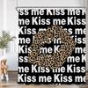 Kiss Love Shower Curtain Panther Sexy Lip Print Romantic Fashion Bathroom Decor Woman Girl Modern Bath Curtain Cloth with Hook