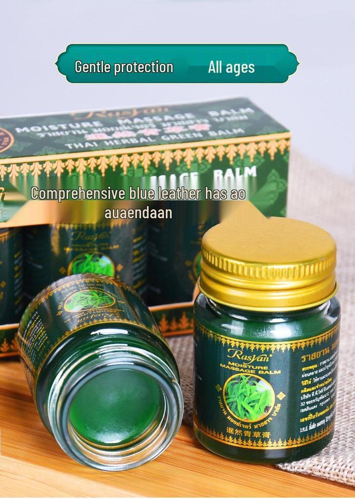 Rasyan Siam Original Thai Green Herbal Balm, 20g, Set of 3 Bottles, Authentic & Anti-counterfeit.