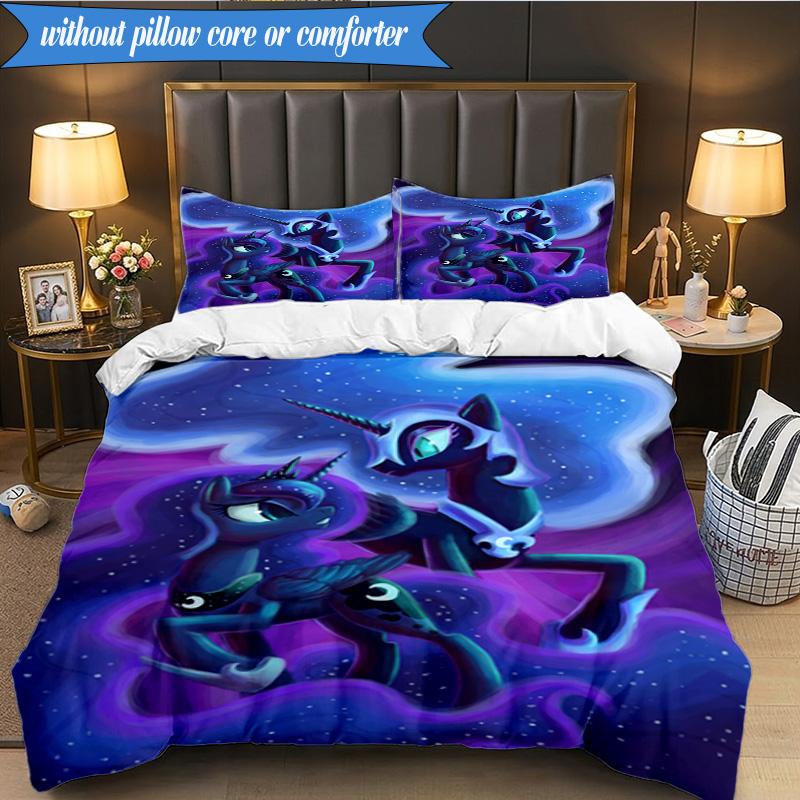 Colorful Unicorn 3pcs K-pop Music Group Bedding set,Ideal for Bedroom, Dormitory,Including Duvet Cover And 2pcs Pillowcases,Fan Gifts