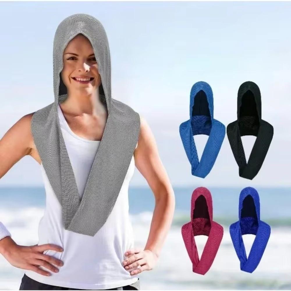 Hooded Cooling Hoodie Towel Lightweight Cooling Neck Wrap for Sports Outdoor