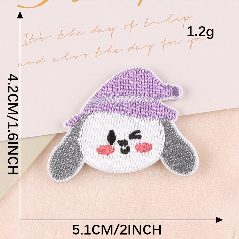 Original embroidery sticker embroidery label clothing accessories cute cartoon animal avatar badge handmade DIY patch cloth sticker