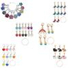 Knitting Progress Markers with Metal Clasps and Storage Rings for Crochet Row, Sewing Crafts and DIY Needlework